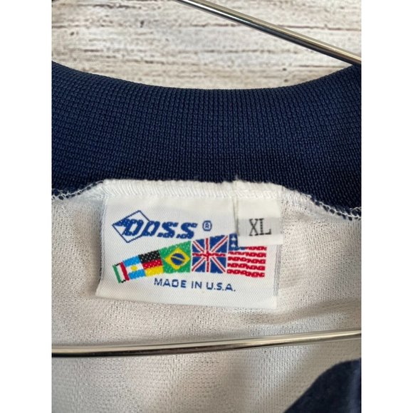 England - DDSS Men's White Soccer Short Sleeve Logo Polo Shirt - Size XL - Picture 5 of 6